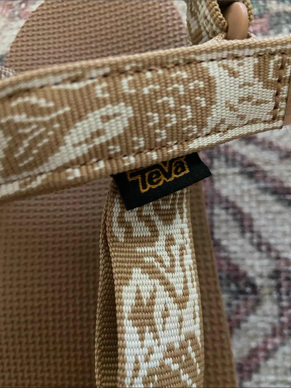 Teva flat form Tan Strappy Women’s Sandals with Patterned, practically new - Picture 6 of 6